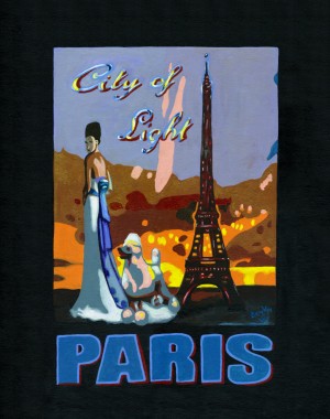Paris City of Light Travel Poster